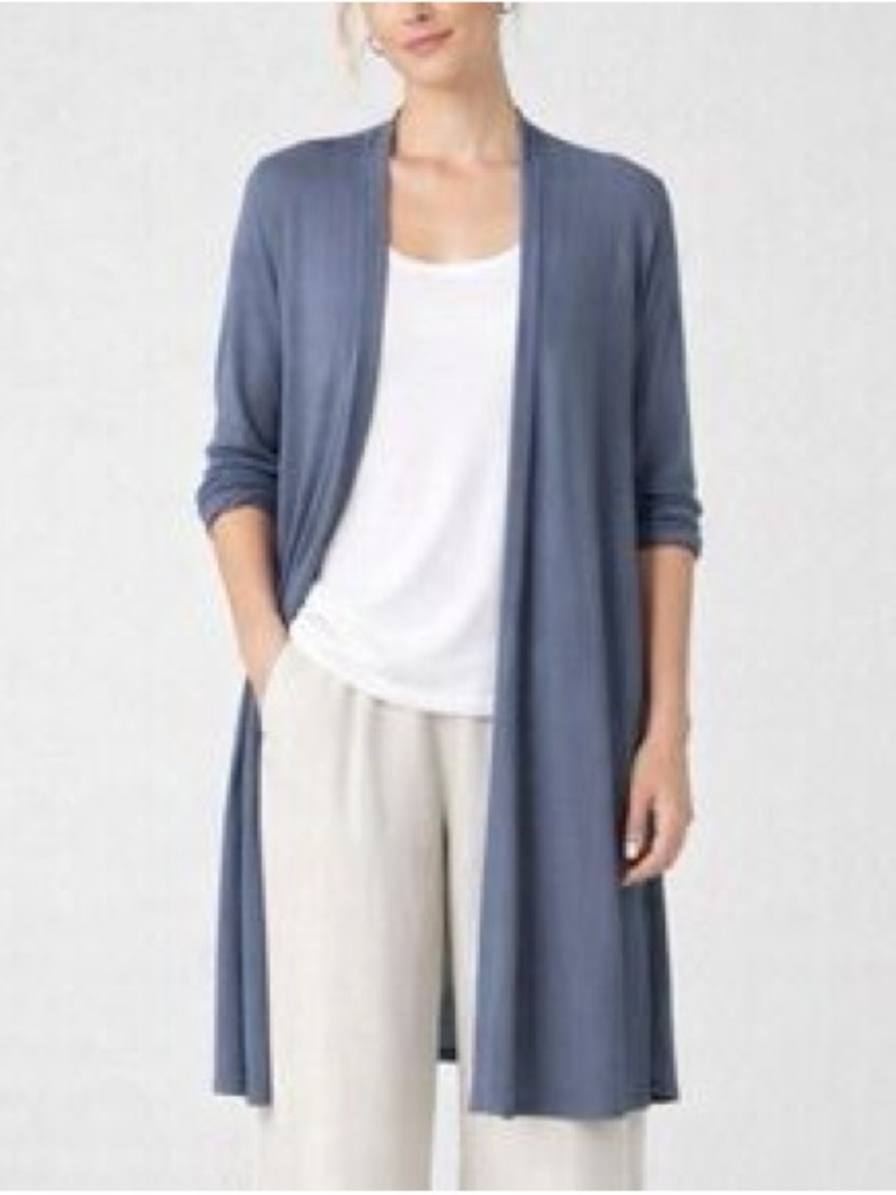 Lilla P Pima Cotton Modal Longline Cardigan